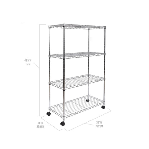 Seville Classics sturdy steel frame demonstrates industrial-grade storage for any room.