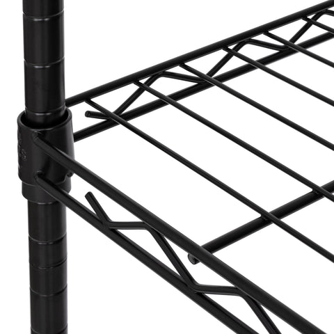 Seville Classics black epoxy finish close-up highlighting durable coating