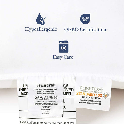 Seward Park microfiber cover close-up shows smooth breathable fabric for quiet nights