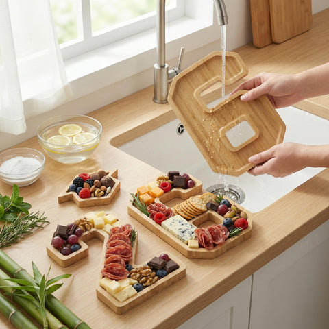 Sewrung 2026 charcuterie numbers fillable tray displays treats with rustic charm