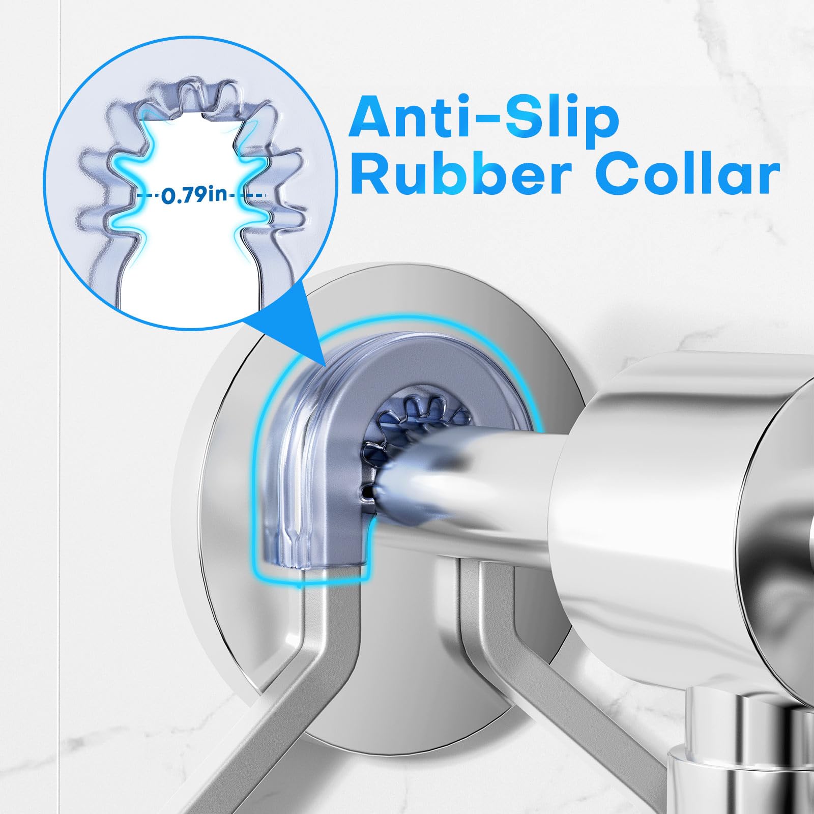 Sewulidon adhesive stickers secure the over-shower caddy in place