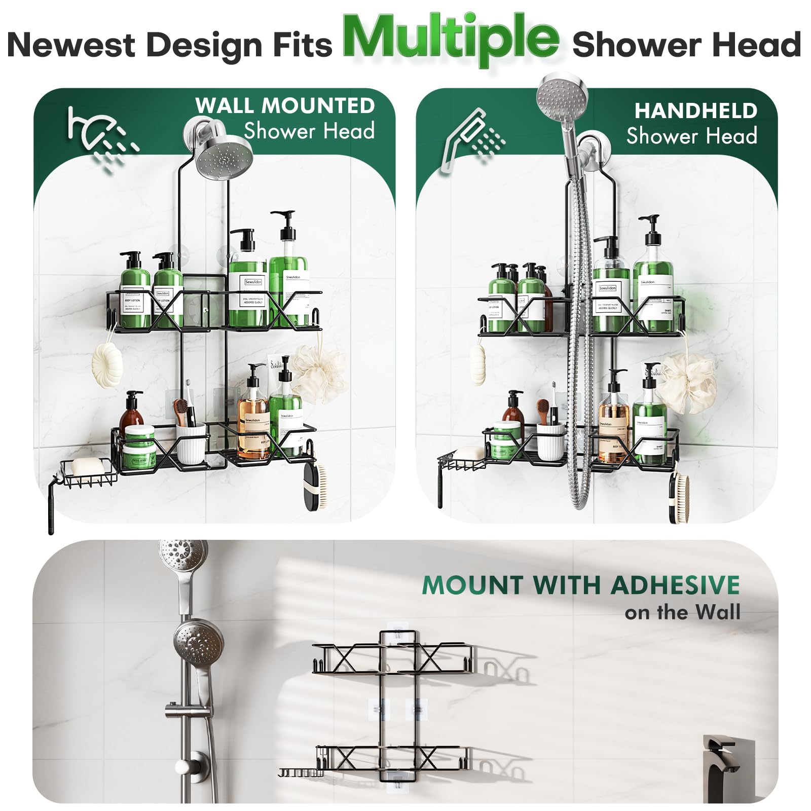 Sewulidon adjustable height accommodates different shower setups.