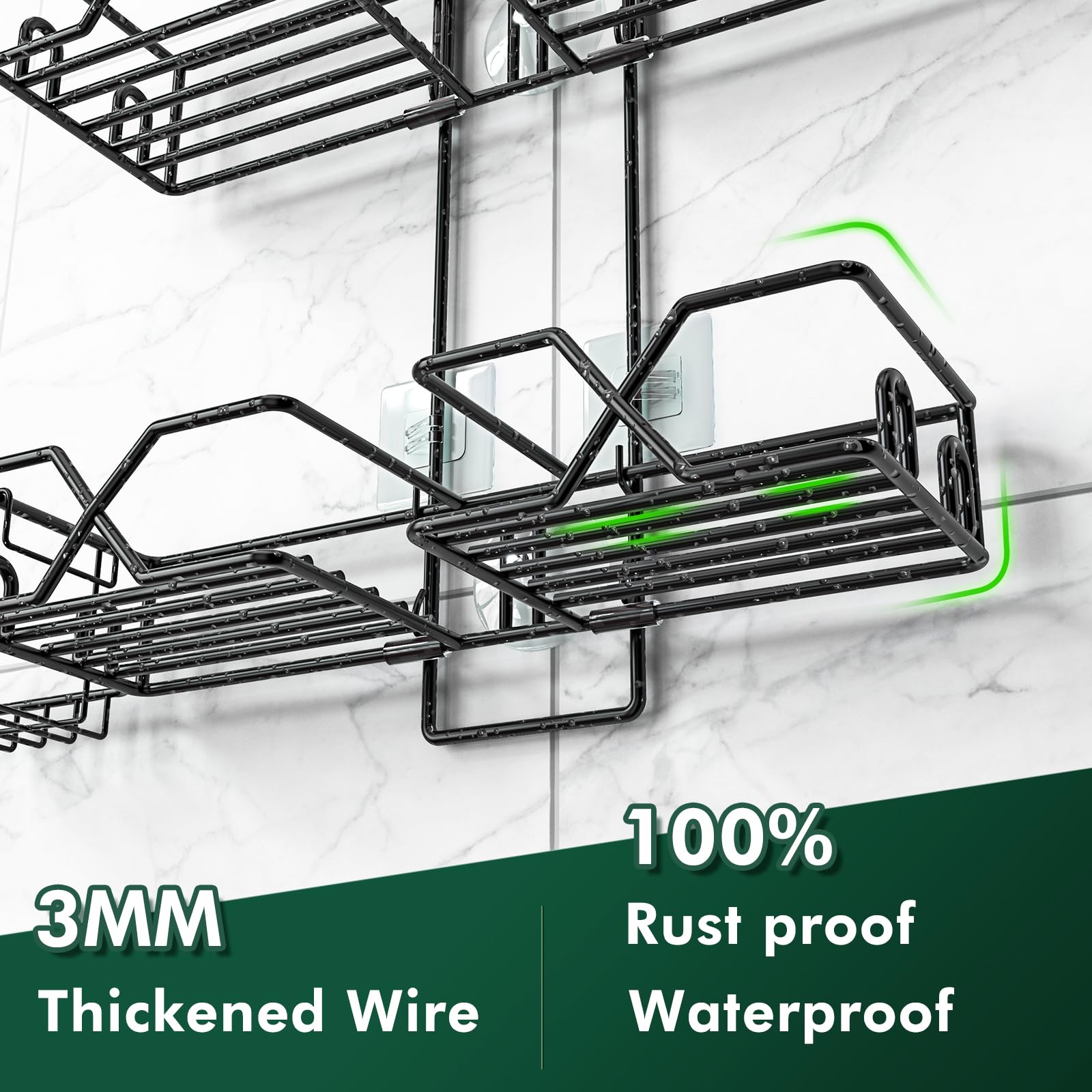 Sewulidon rustproof stainless steel resists corrosion in wet bathrooms.