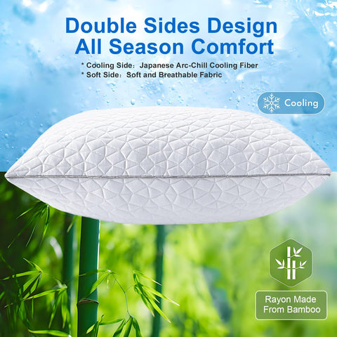 Seyfote cooling pillows 2 cover close-up highlighting ice-silk cooling fabric