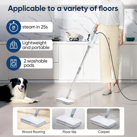 Seyola steam cleaner refreshing fabrics and upholstery safely