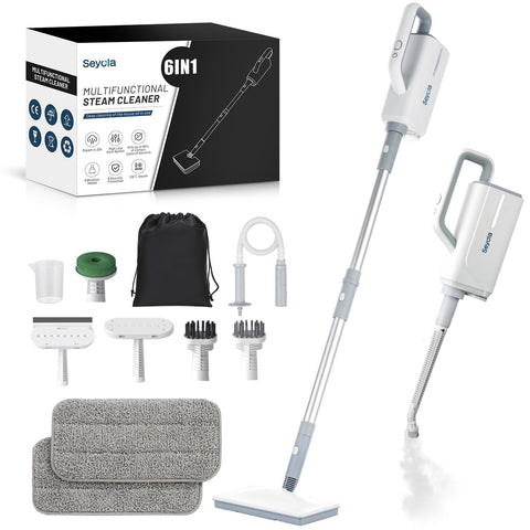 Seyola steam mop for floor cleaning with long reach and lightweight handling