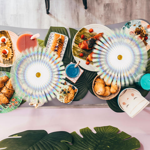 Seztczro four-pack fly fans adds decor and flexibility at a picnic