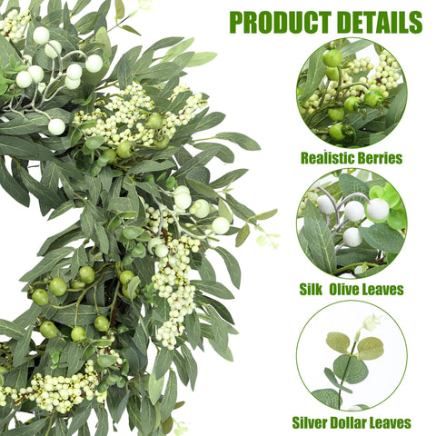 Sggvecsy eucalyptus wreath adds spring-ready charm to spaces