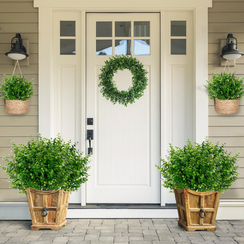 Sggvecsy boxwood shrubs artificial greenery for vibrant outdoor displays.