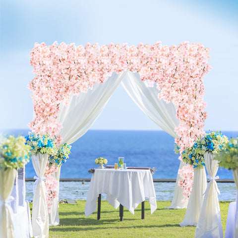 Sggvecsy cherry blossom garland arch display for wedding decor and photo backdrops.
