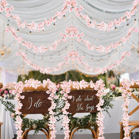 Sggvecsy cherry blossom garland hanging atmosphere for charming spaces.