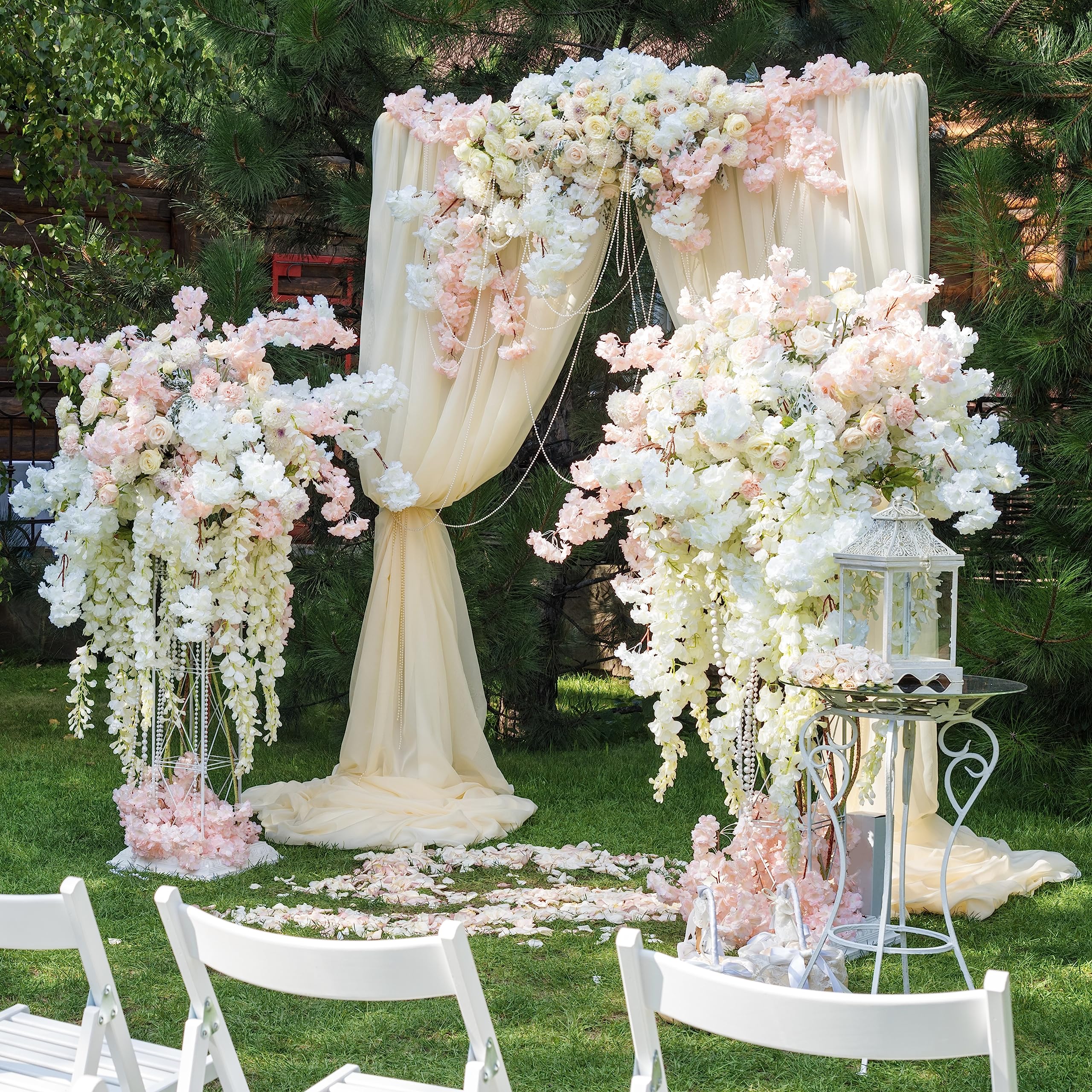 Sggvecsy cherry blossom garland indoor outdoor use for versatile event styling.