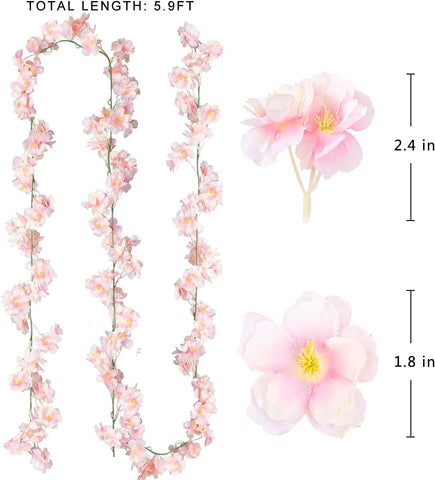 Sggvecsy cherry blossom garland packaging box reveal ready for quick setup.