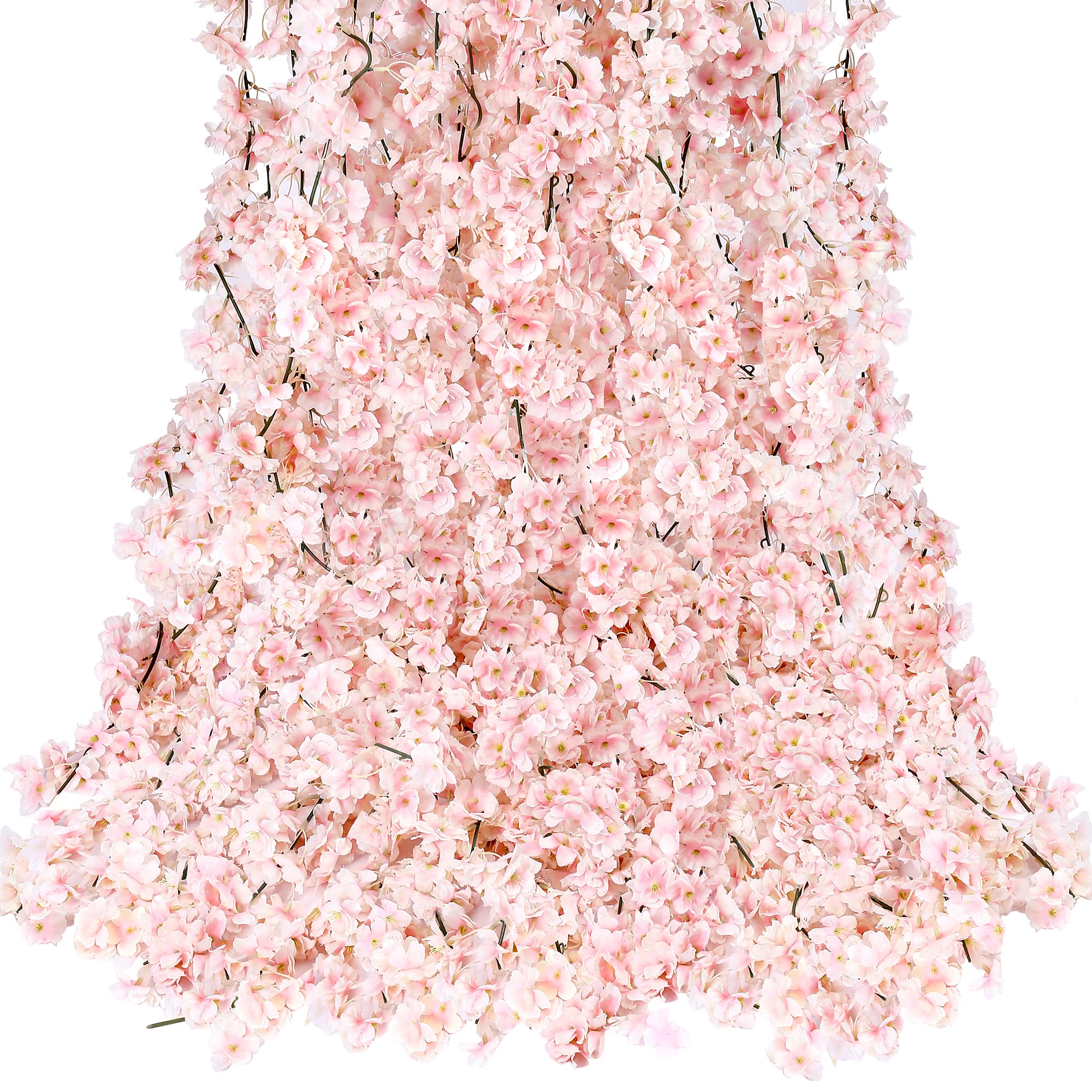 Sggvecsy cherry blossom garland petal closeup for lifelike detail and elegant decor.