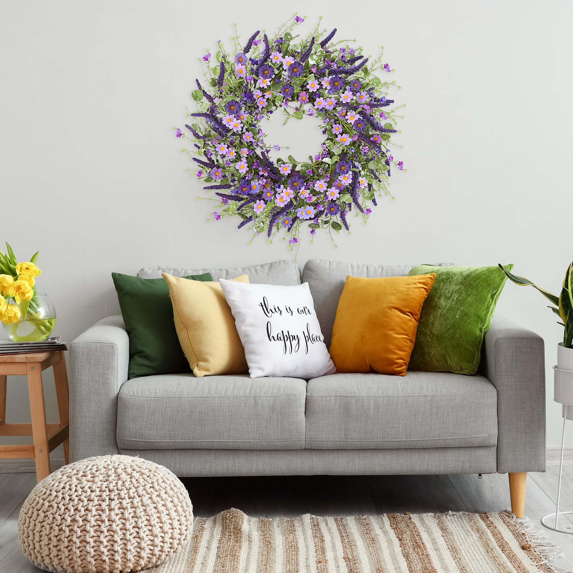 Sggvecsy daisy wreath closeup captures silk petal texture
