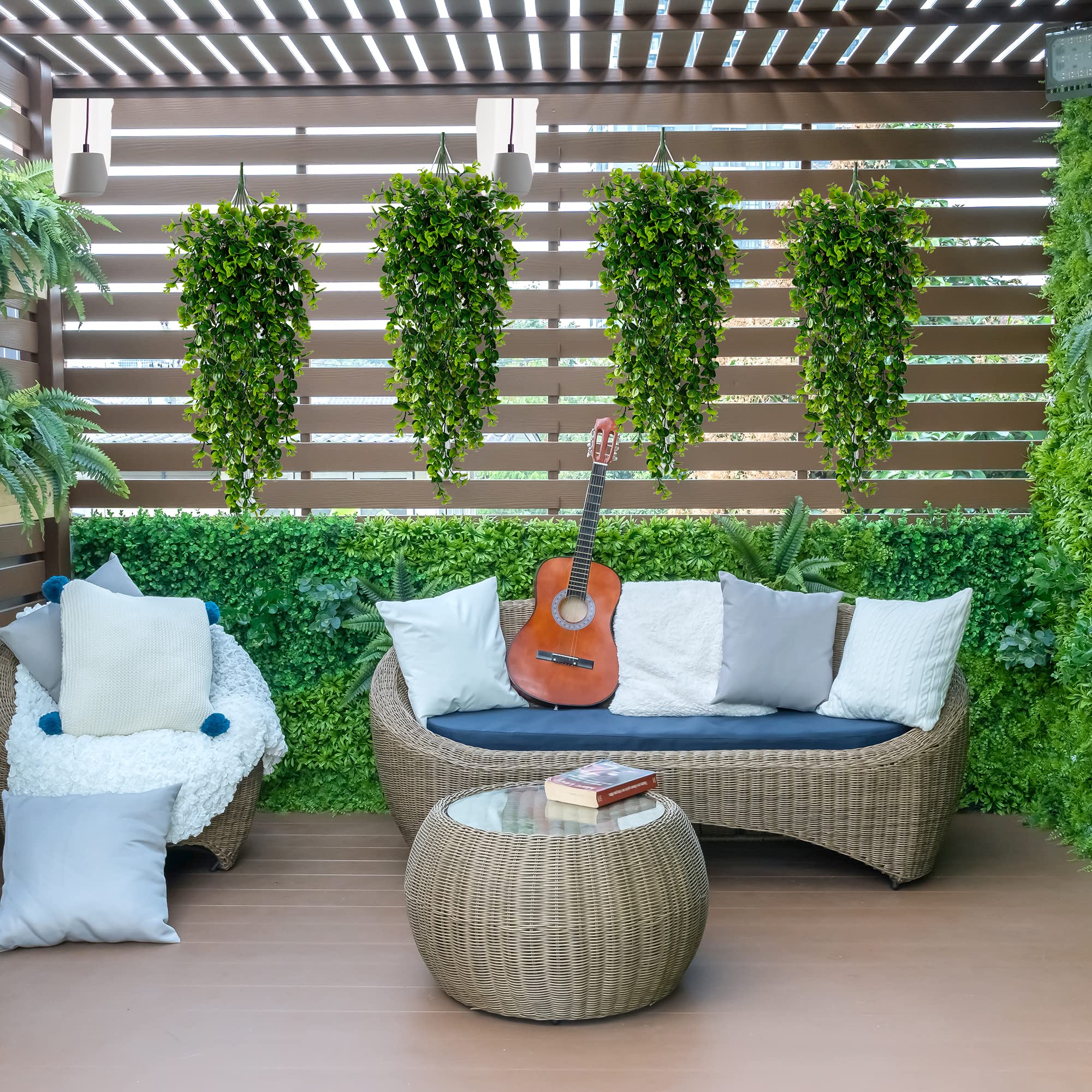 Sggvecsy durable outdoor hanging plants for porches and patios.