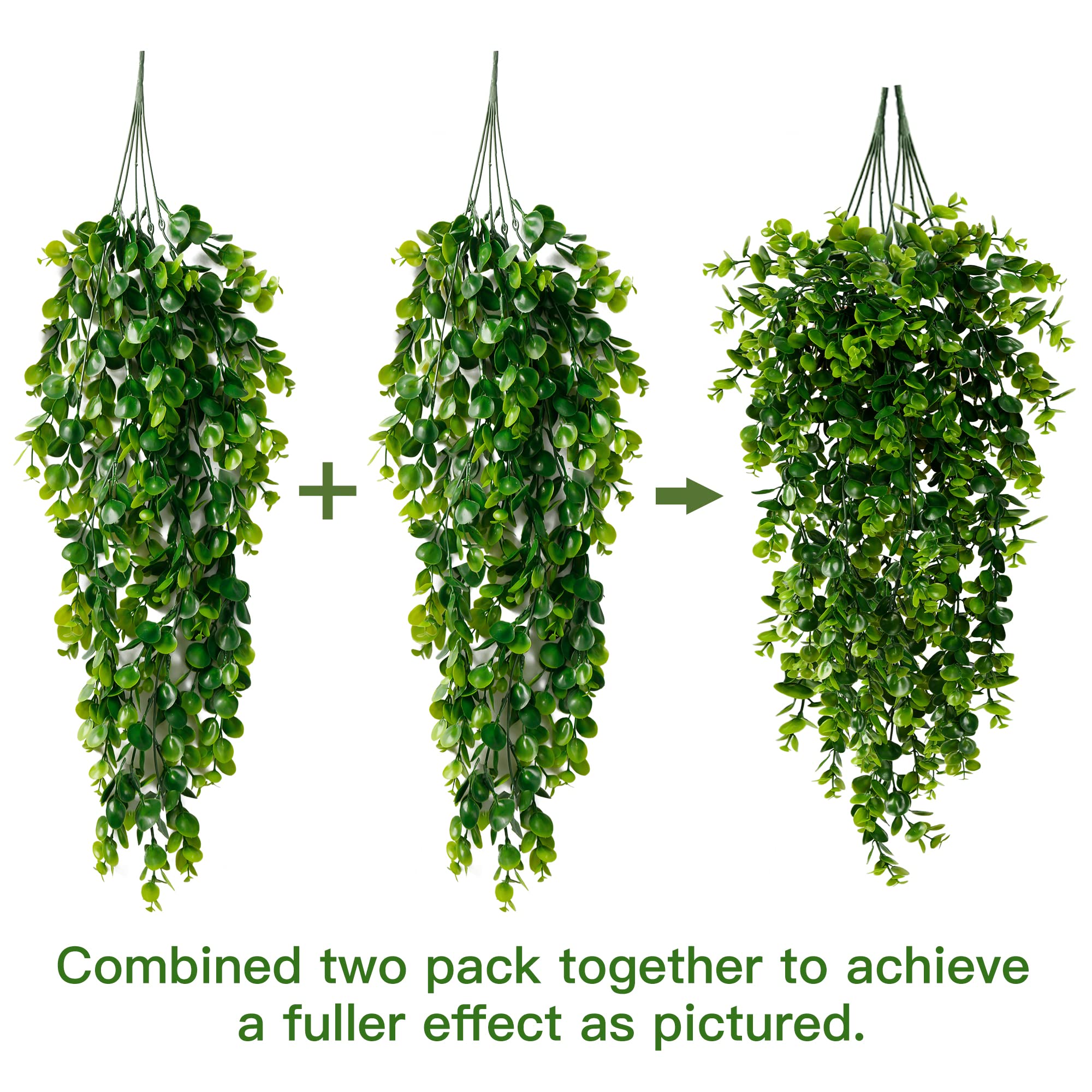 Sggvecsy easy-care fake hanging plants—no watering required.