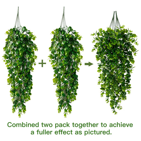 Sggvecsy easy-care fake hanging plants—no watering required.