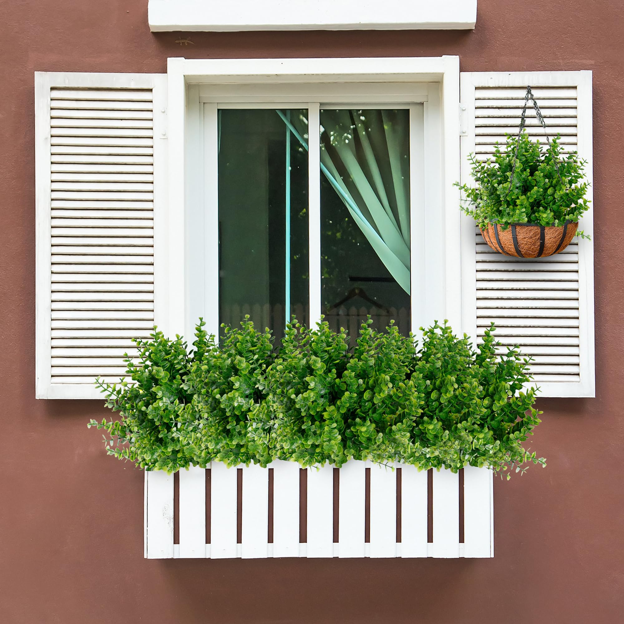 Sggvecsy eucalyptus artificial plants ideal for garden or centerpiece accents.