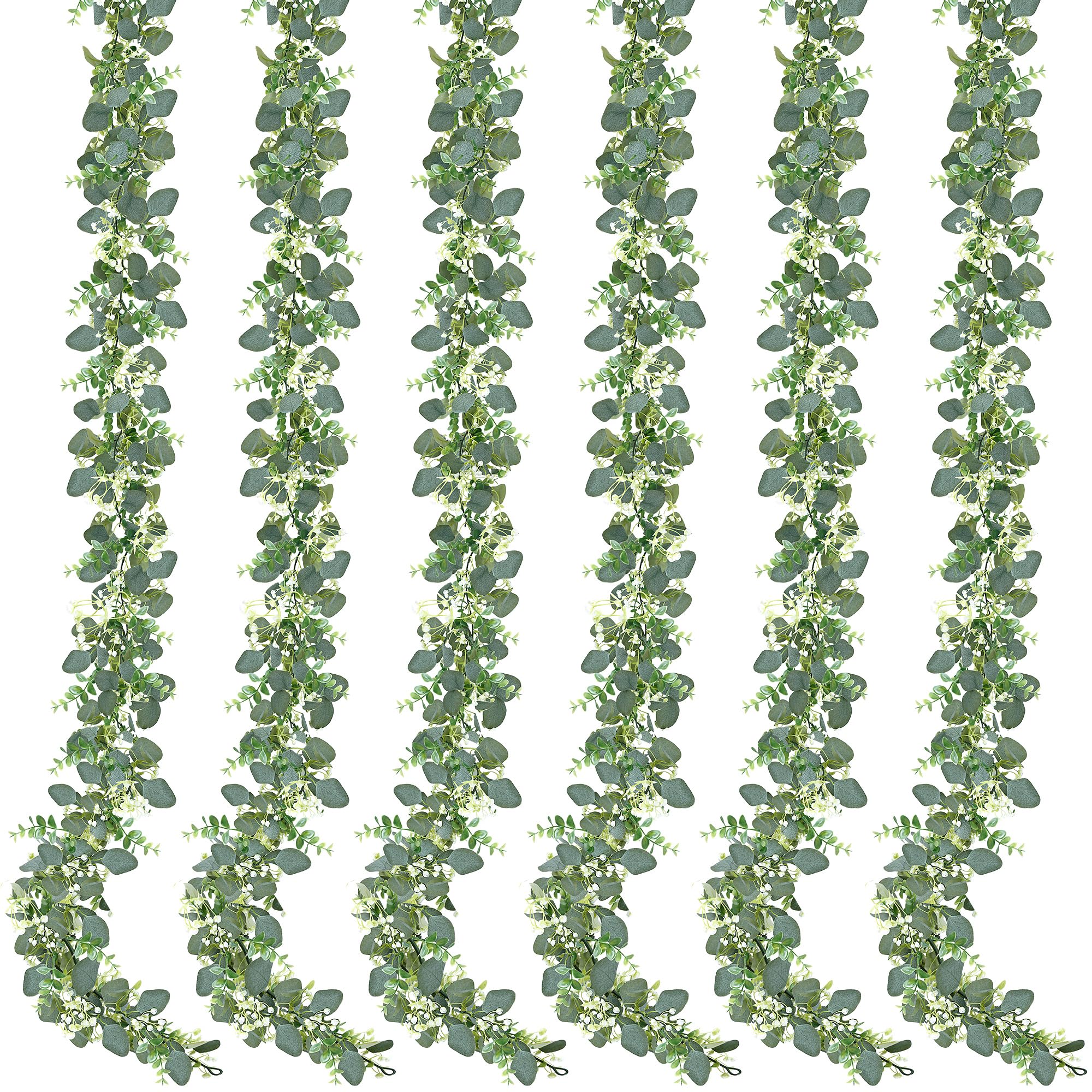 Sggvecsy eucalyptus garland on a 6ft strand for versatile decor