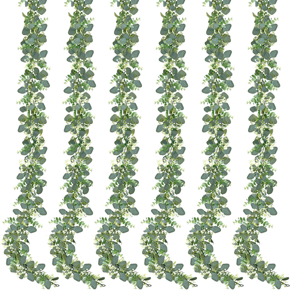 Sggvecsy eucalyptus garland on a 6ft strand for versatile decor
