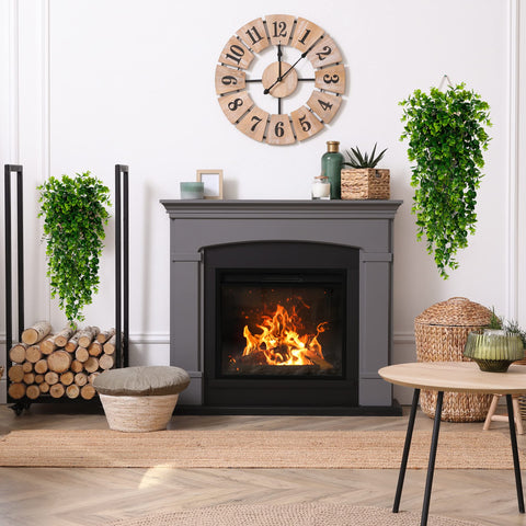 Sggvecsy faux eucalyptus plants with pots for versatile wall and shelf accents.
