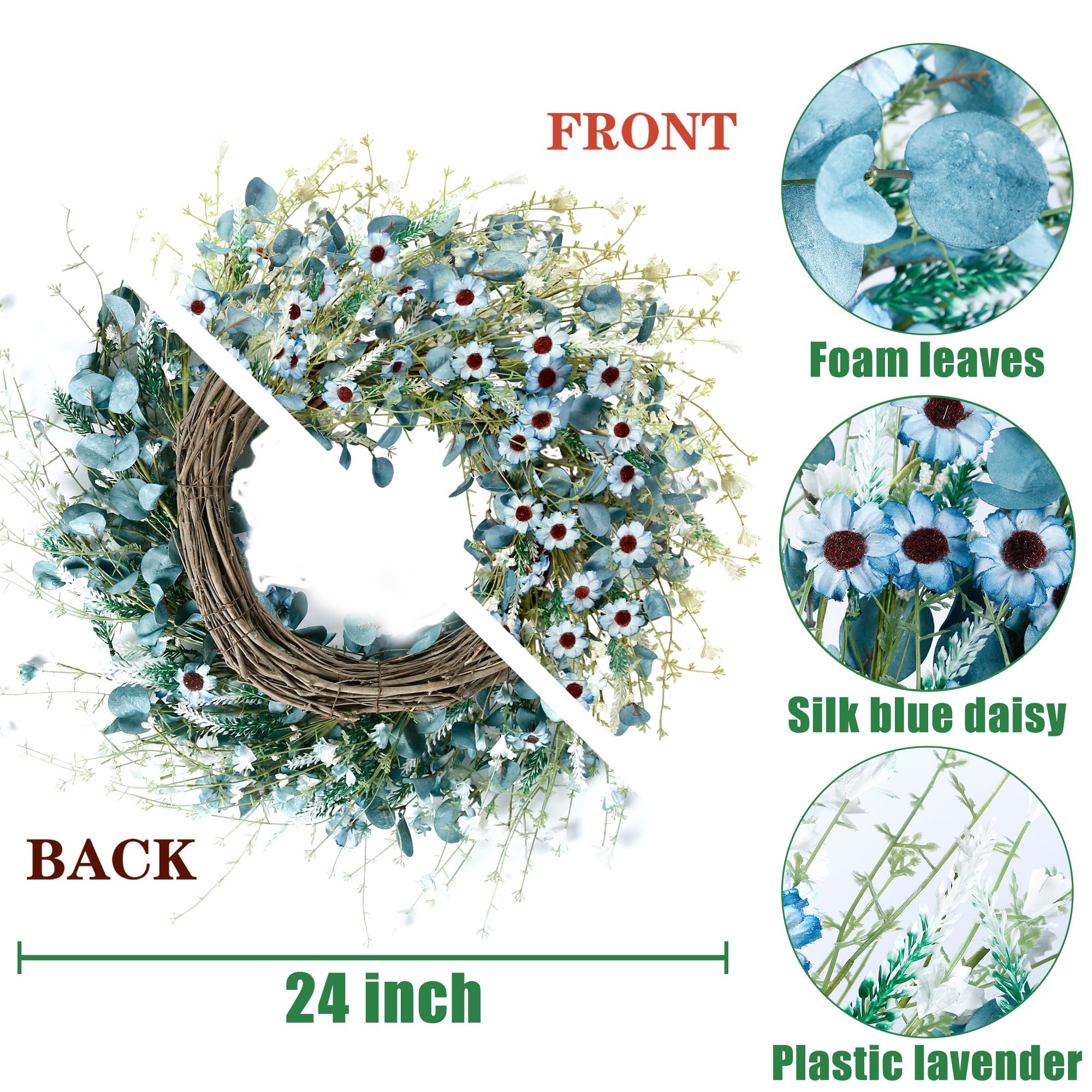 Sggvecsy festival-ready wreath with greenery for celebrations