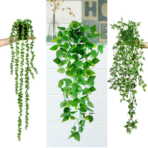Sggvecsy ivy vine 31-inch provides vertical interest for stairwells or windows.