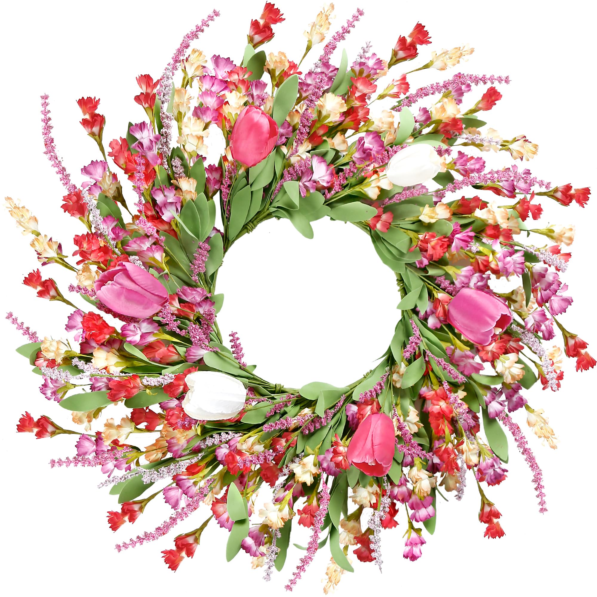 Sggvecsy 22-inch wreath on the front door boosts curb appeal.
