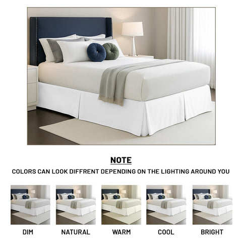 SGI Bedding white queen bed skirt adds a clean backdrop