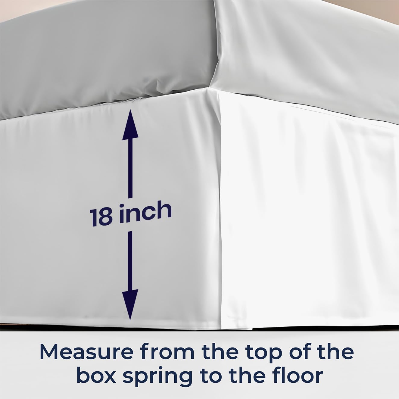 SGI Bedding wrinkle-resistant microfiber bed skirt keeps a crisp finish