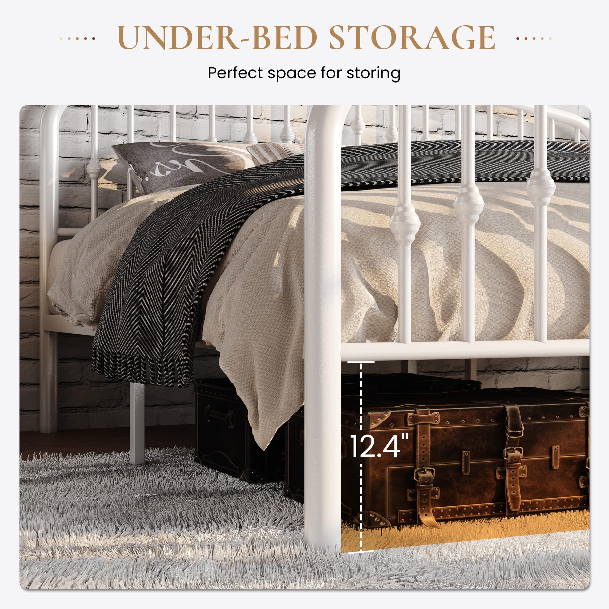 SHA CERLIN queen bed slats insert system speeds up assembly.