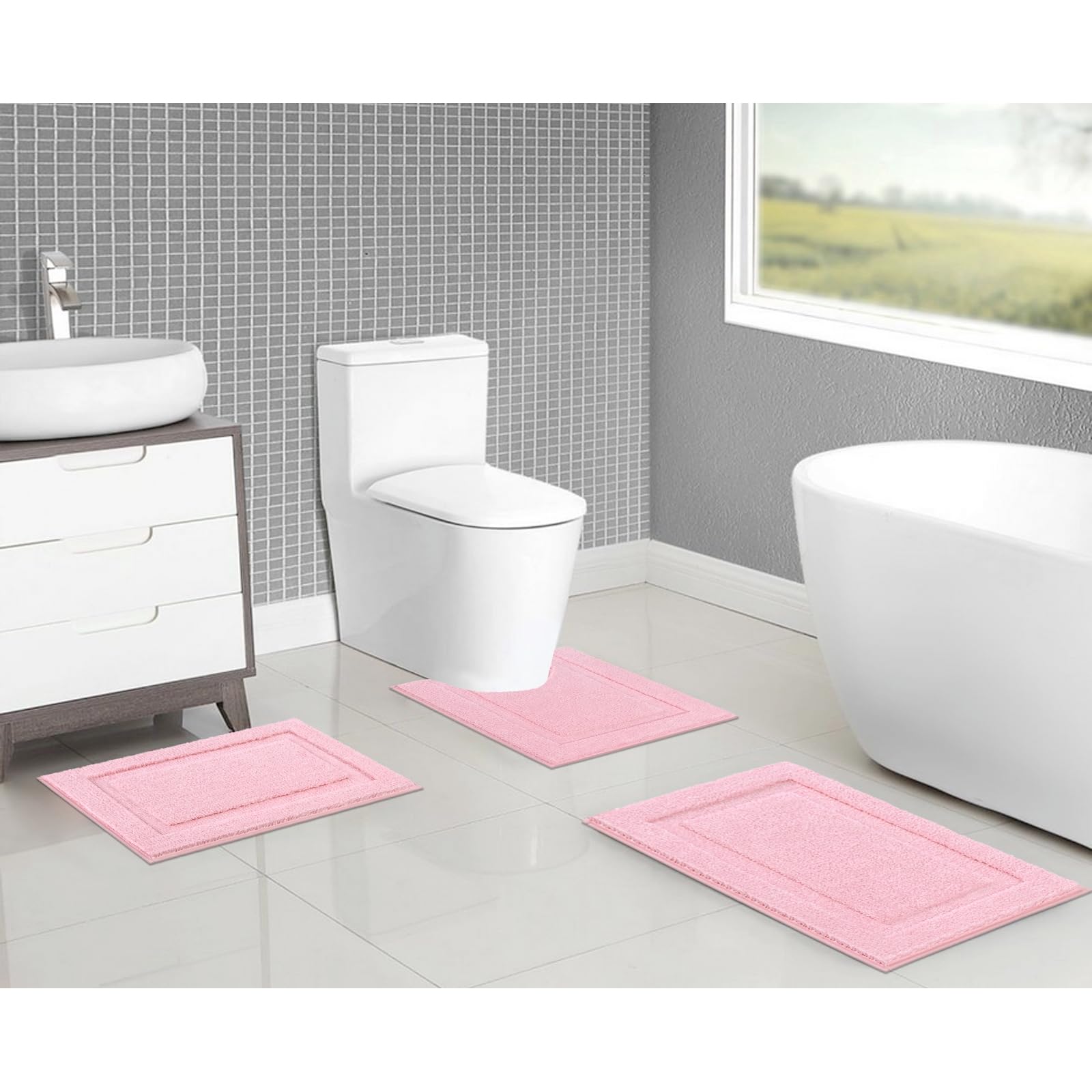 SHACOS bathroom set in a hall or doorway, stylish and practical