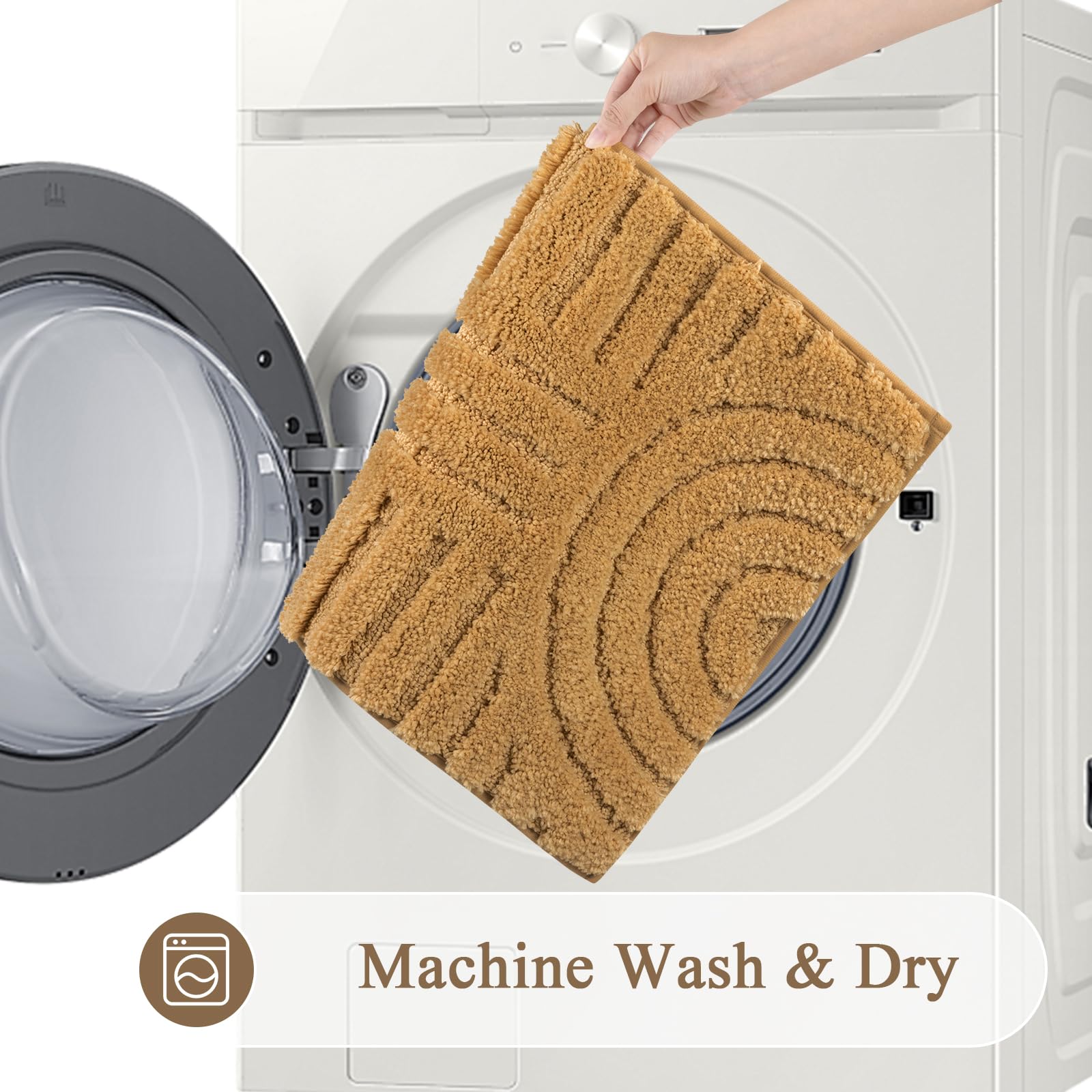 SHACOS machine-washable rug makes laundry simple and convenient.