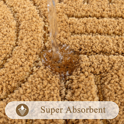 SHACOS ultra-absorbent bath mat soaks up moisture after showers.