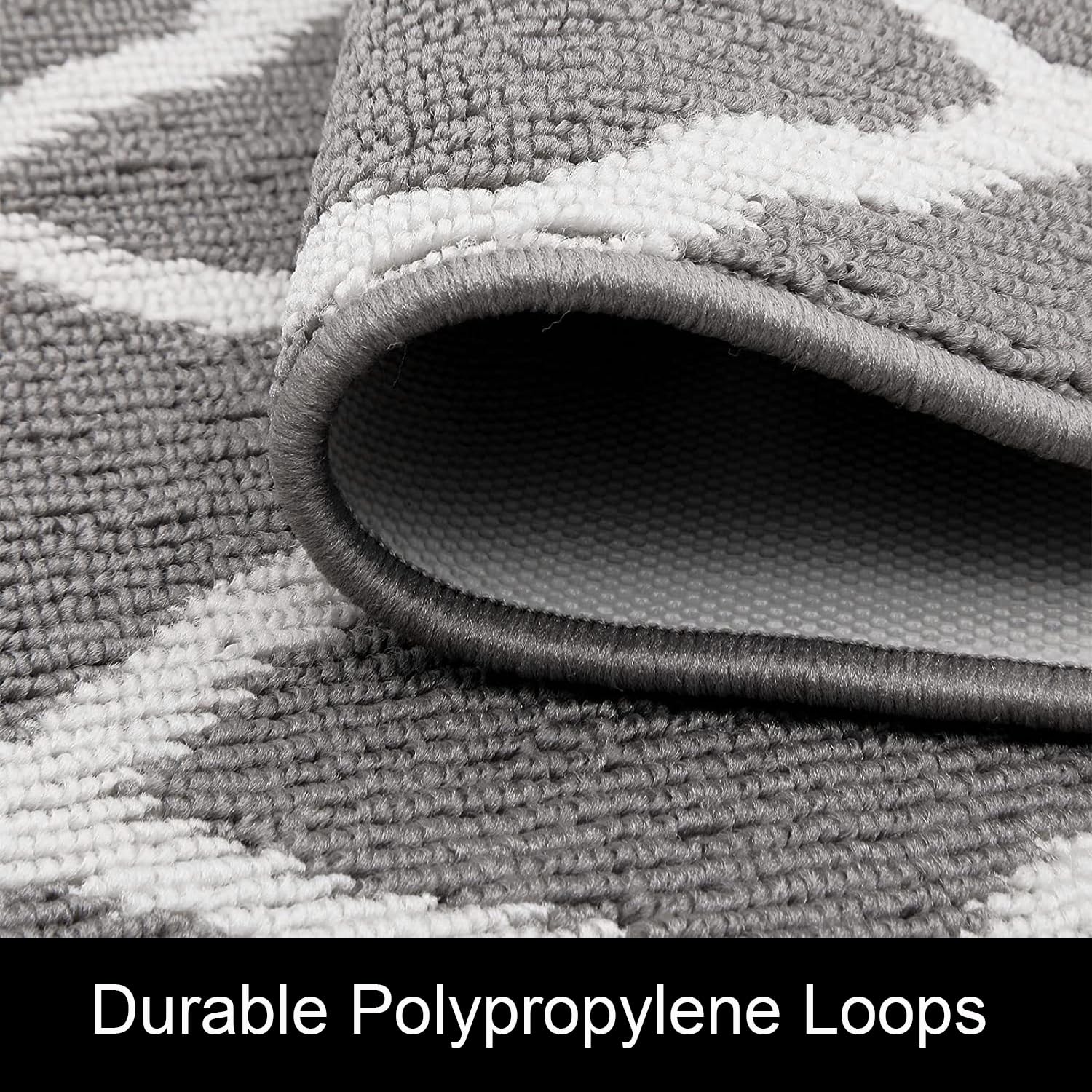 SHACOS washable runner rug with non-slip backing prevents slips on smooth floors