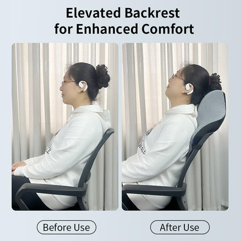 Shapeazy headrest universal fit adaptable to office, gaming, and wheelchair chairs