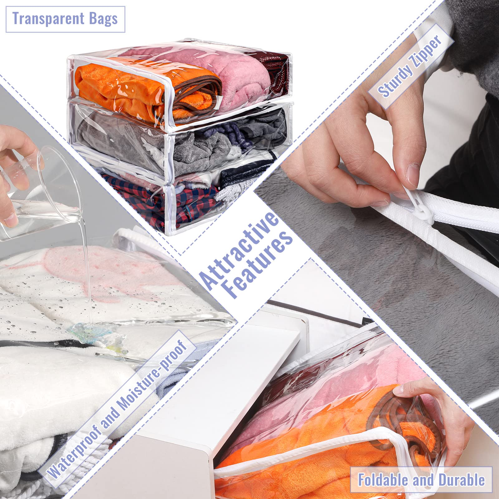 Shappy sheet storage bag shows contents at a glance for bedding.