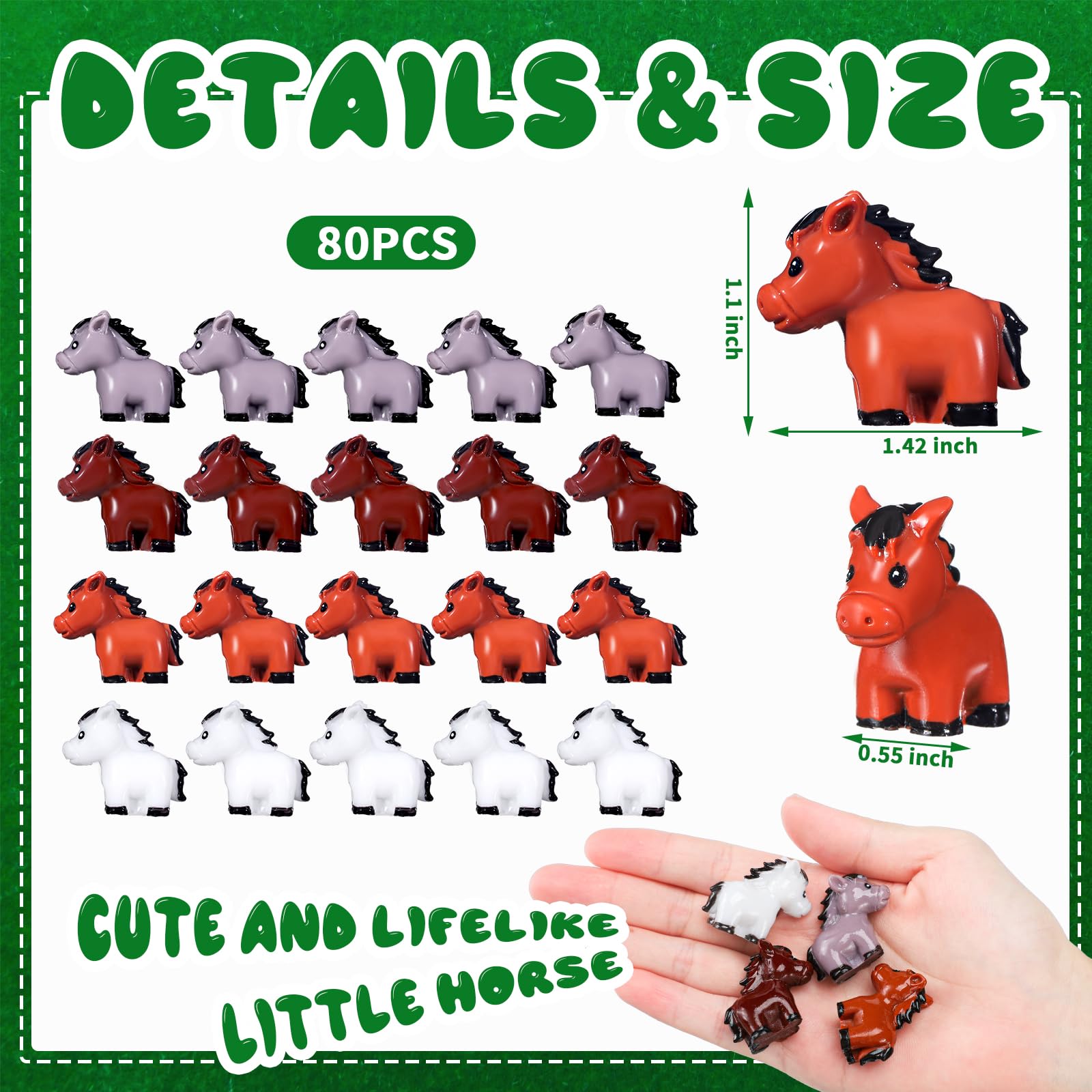Shappy resin foal models add whimsy to garden, terrariums, and succulent pots.