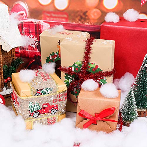 Shappy versatile snow decorations on mantles, shelves, and fireplaces.