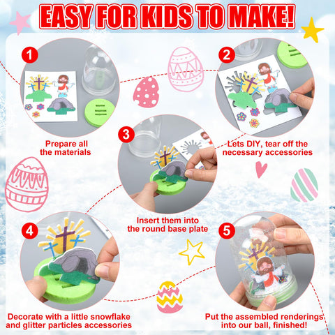 Shappy snow globe assembly promotes family bonding during craft time.