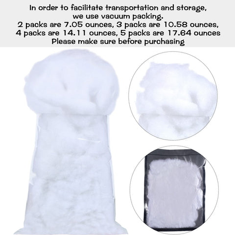 Shappy white PP cotton snow for durable, reusable holiday decor.