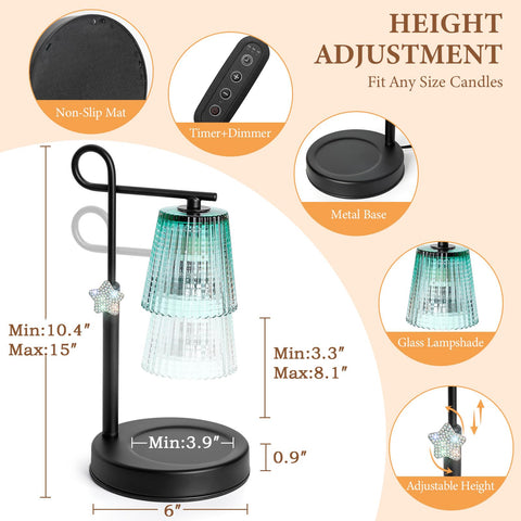 SHARE&CARE candle warmer lamp with four dimming levels for mood control.