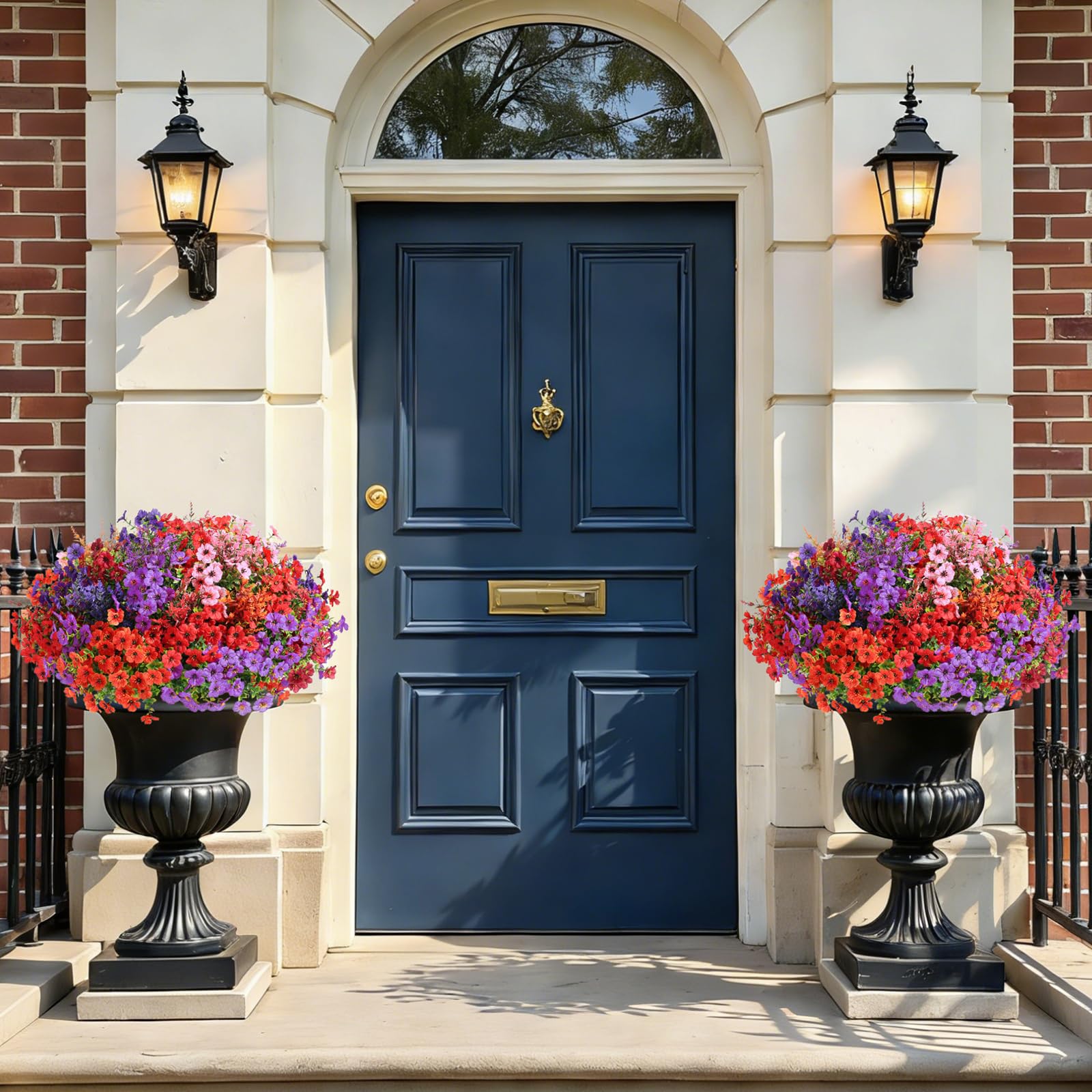 SHareconn porch garden setup featuring bright, long-lasting color.