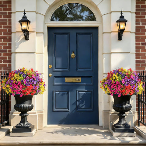 Vivid red, rosy, purple, and yellow tones for diverse décor styles