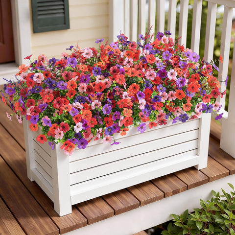 SHareconn UV-resistant artificial flowers demonstrating outdoor durability against sun exposure.