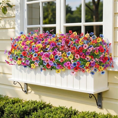 SHareconn uv-resistant-silk-flowers endure sun for long-lasting outdoor display.