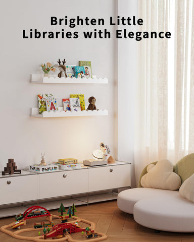 Shario easy-install shelves include hardware for quick setup.