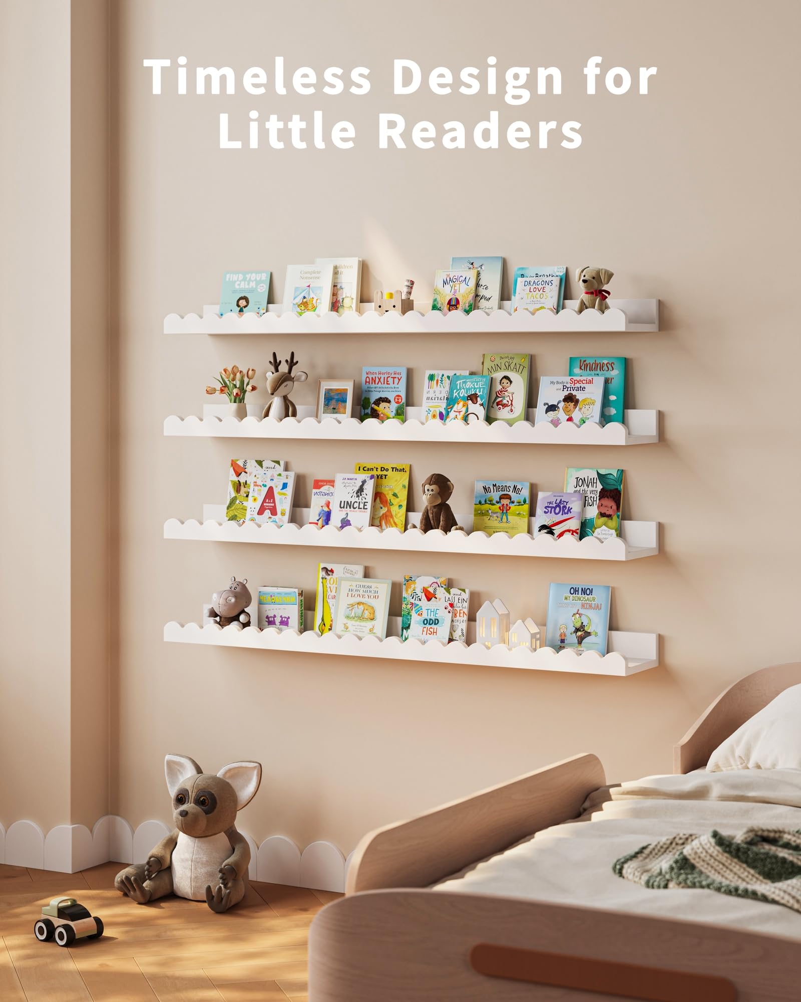 Non-toxic finish and child-safe design showcased on Shario nursery shelves