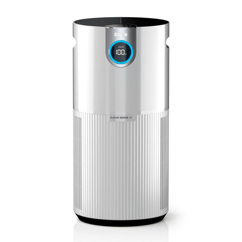 Shark Air Purifier MAX front view with real-time air quality display.